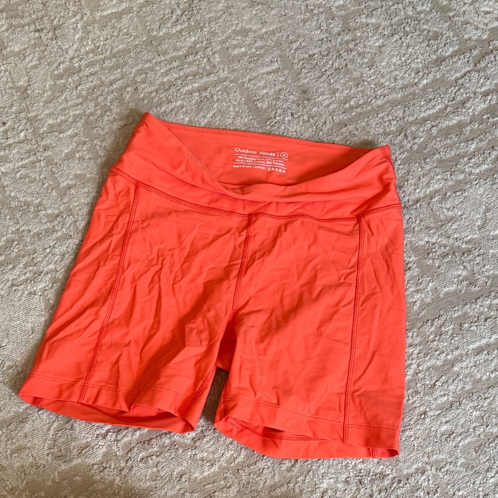 Outdoor Voices Women's Orange Athletic Shorts